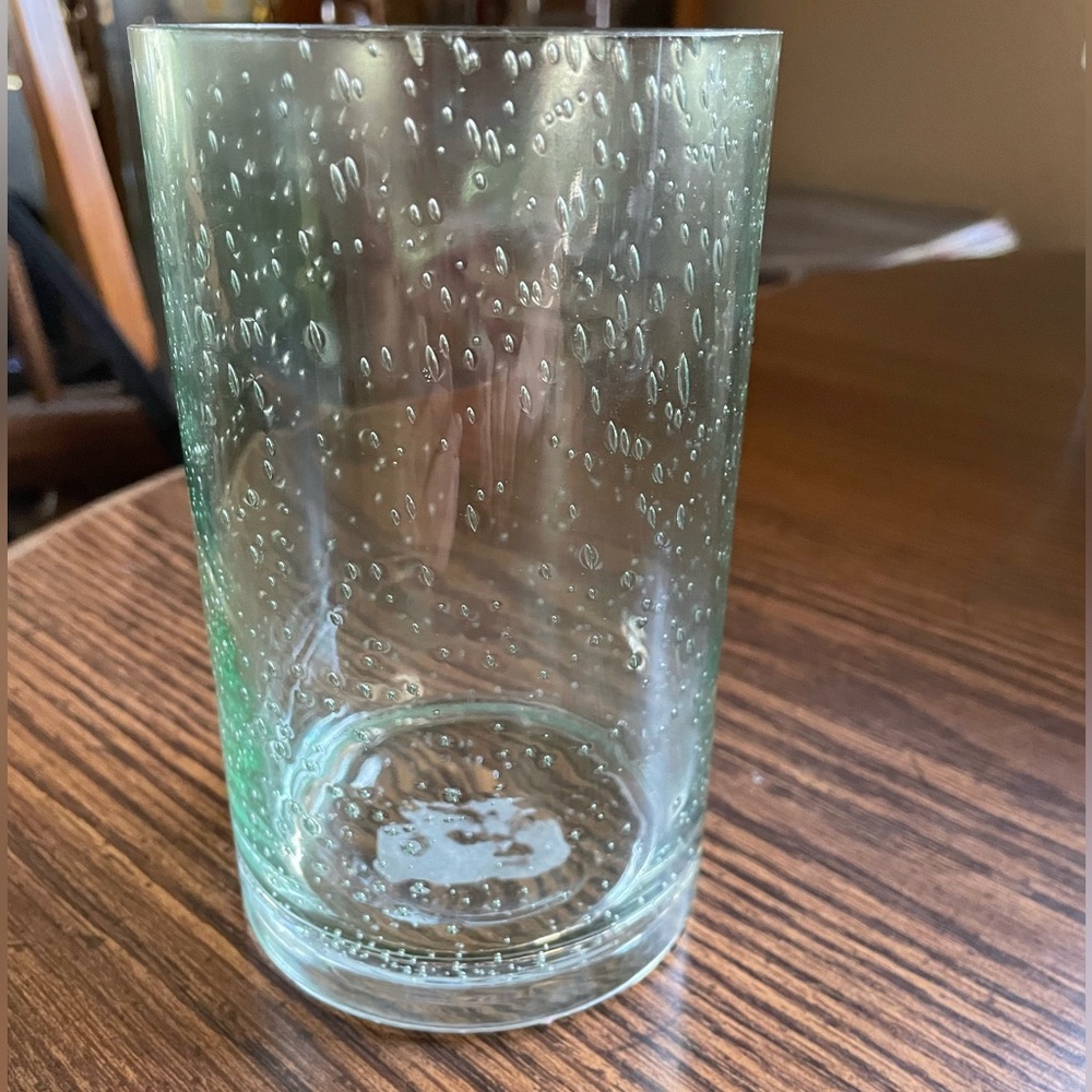 Bubble glass flower vase